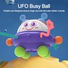 Yummy Baby Montessori Sensory Toy for Babies, Silicone Pull String Teething Toy, Perfect for Entertaining Baby While Developing Motor and Sensory Skills (Happy UFO)