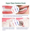 FRUTA 3 Pcs Denture Cleaning Brushes False Teeth Cleaning Brush Denture Double Sided Brush Multi-Layered Bristles Brush Portable Brush for False Teeth, 3 Colors