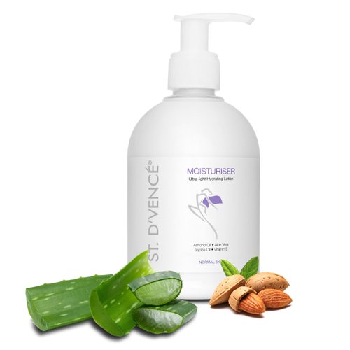 ST. D'VENCE Original Daily Moisturizing Body Lotion with Almond Oil & Aloe Vera for Normal Skin | Paraben & Sulphate Free | 10.14 Fl. oz