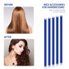 20 Pcs Flexible Curling Rods Twist Foam Hair Rollers Soft Foam No Heat Hair Rods Rollers Curlers and Steel Pintail Comb Rat Tail Comb for Women Girls Long and Short Hair (Royal Blue,0.31 x 9.4 Inch)