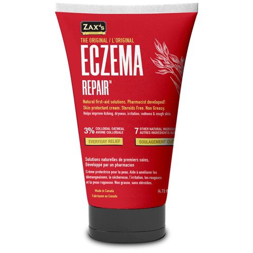 Zax's Original Eczema Repair Cream - Skin Eczema Cream for Kids & Adults - Natural Ingredients Itchy Skin Relief Ideal for Dryness, Irritation, Redness & Rough Skin (4.73 Fl Oz)
