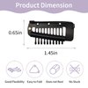12Pack Chunni Clips Chunni Dupatta Clips with Safety Pins 10-Teeth Stainless Steel Strong Hair Clip Invisible Wig Hair Extension Clip Chunni Hairpiece Clips for Women (Black)