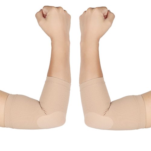 TOFLY® Elbow Compression Sleeves for Unisex, 20-30 mmHg Tennis Elbow Brace Support - Tendonitis and Tennis Arm Sleeves for Pain Relief & Arthritis, Elbow Protector Support Wrap for Recovery, Beige XL