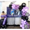 Purple Number Balloon 40 Inch, 0 Number Balloons, 10 20 30 40 50 Numbers Balloon Birthday Decorations, Purple Party Supplies for Girls Women Adults