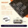 Full Shine 20 Inch Seamless Clip in Hair Extensions Human Hair Dark Brown Real Hair Clip in Extensions Straight Pu Weft Brazilian Clip in Hair Extensions 120 Grams 8Pcs