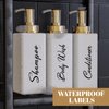 Akalin Refillable Shampoo and Conditioner Bottles, 16oz White and Gold Soap Dispenser Bathroom, Shampoo and Conditioner Dispenser for Bathroom Lotion Body Wash Massage Oils (White)