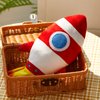 BSTAOFY Light up Red Rocket Plush Toys Stuffed LED Glow Soft Cozy Nightlight Kids Gifts for Toddlers on Birthday Valentines Christmas, 14.5’’