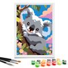 Nariolar Paint by Numbers for Kids Ages 4-8 with 7X9.5 inch Pre-Printed Cardboard,12 Acrylic Paint Pots and 3 Painting Brushes, Craft Gift Room Decor for Children,(Adorable Koala)