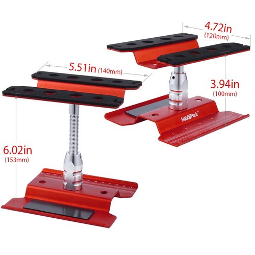 Hobbypark Aluminum RC Car Work Stand Workstation Lift Or Lower with Screw Tray Repair Tools for 1/10 1/12 1/16 Car Truck Off Road Buggy Touring Drift