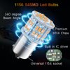 Melphan-Auto 1156 Bulb Reverse Light, Led 1141 1003 7506 BA15S Bulbs, 12V-24V 54SMD Used for Truck Car Backup Reverse Lights, Tail Parking Lights,Camper Trailer RV Interior Light, 2pcs Amber