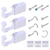 Nose Piercing Kit - 3 Pack Self Nose Piercing Gun, Disposable Safety Nose Percinging Kit with Nose Rings Stud Nose Piercings Gun Kit Tool (white+pink+blue)