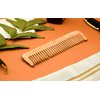 SVATV Handcrafted Neem wood Comb For Detangling Hair For Thick, Curly And Wavy Hair, Non-static And Eco-friendly With Wide Tooth For Grooming Hair Comb - (N-16)