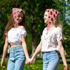 Coume 3 Pcs Crochet Hair Bandana Hair Scarf Knotted Headscarf Crochet Bandana Knitted Scarves Head Kerchief for Women Girls