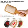 Hair Brush for Thick Curly Hair, Aznrszy Multipurpose Head Scalp Massager with Air Cusion/Stainless Steel Bristles, Men Women Brush for Scalp Stimulation/Hair Growth/Daily Hair Care (Square)