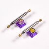 RACOFSB Fingerboard Trucks with Upgraded Urethane Bushings and Pivot Cup,34mm 32mm Width,Normal Kingpin (Purple, 32mm)