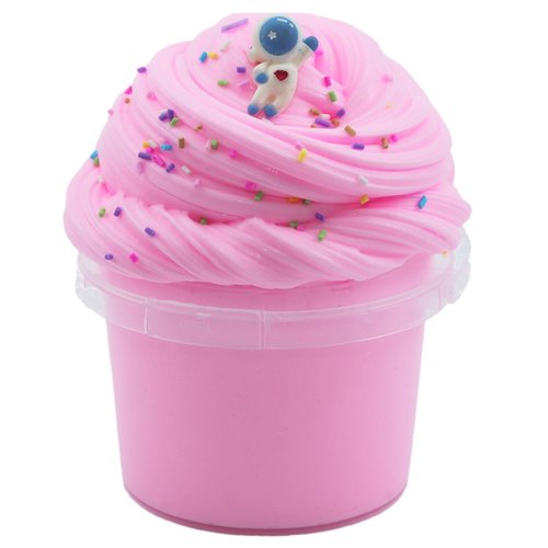 Premade Pink Butter Slime, with Space Astronaut Accessory, Party Favors for Kids, Sensory and Tactile Stimulation, Stress Relief, for Girls & Boys(Pink)
