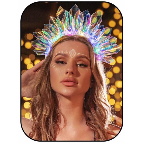 EARENT Light Up Headbands Led Glow Hair Band Flashing Holiday Rave Costume Hair Accessories for Women