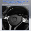 Ziciner 12 PCS Car Steering Wheel Button Cover, Aluminum Alloy Switch Button Cover Inner Decoration Trim for ML GL GLK GLA CLA CLS SL A B C E G Class, Car Interior Accessories