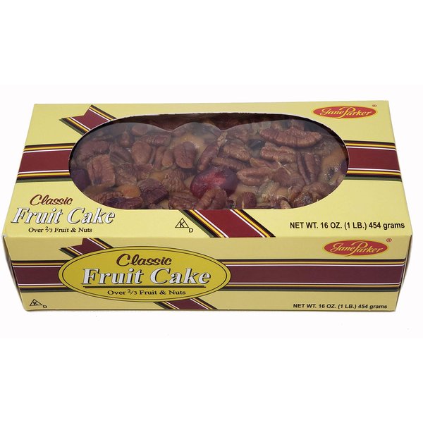 Jane Parker Classic Light Fruit Cake 16 Ounce (1 pound) Fruitcake in Box
