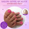 Lifextol 240pc Press on Toenails for Women Toe Press on Nails Short Fake Toe Nails Press ons with Glue&Adhesive Tabs, Acrylic Toe Nail Tips False Toenail Press ons Artificial Fake Toenails-Hot Pink