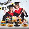 9PCS Graduation Party Decorations Class of 2023-Congrats Grad Table Centerpiece Congratulate Graduation Honeycomb Table Toppers for Graduation Party Supplies