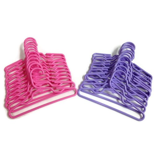 12 Pink and 12 Lavender Plastic Hangers for 18 inch Dolls Clothing