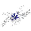 Wedding Hair Comb Banquet Blue Rhinestone Hair Accessories Something Blue for Brides Hair Clip for Bridesmaid and Women Girls