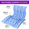 Inflatable Seat Cushion Anti-Decubitus Wheelchair Cushion, Breathable Backrest Air Cushion Bed Sore Cushion for Pressure Sores Pain Relief - Portable Travel Seat Cushion for Airplane/Car/Office