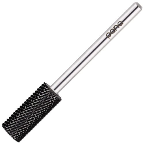 PANA Flat Top Small Barrel 3/32" Shank Size - (DLC Black, Medium Grit) - Fast remove Acrylic or Hard Gel Nail Drill Bit for Manicure Pedicure Salon Professional or Beginner