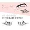 Onlyall Half Eyelashes Corner Lashes Natural Lashes Half Lashes Wispy End Lashes Corner Eyelashes 3/4 Lashes Clear Band Lashes 7 Pairs C03 (6MM-15MM)