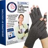 Doctor Developed Arthritis Gloves For Women & Men - Compression Fingerless Gloves - Compression Gloves For Pain Relief, Arthritic Joint Relief & Carpal Tunnel With Dr Handbook Grey, XL
