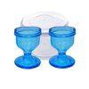 AYUSHYA HEALTH BlueCOLOR Eye Wash Cups with Storage Container- Eye Cups for Eye wash Shaped Rim for Eye Rinse, Cleansing, Remove Dust, Makeup & Irritants- Eye wash kit Set of 2 Eye Cup