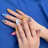 MOMSON Semi Cured Gel Nail Strips - 20 Real Gel Nail Polish Stickers/Full Nail Wraps - Art Manicure Kits for DIY at Home, Salon-Quality, Easy to Apply & Remove (Rainbow Unicorn)