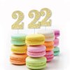 Gold Glitter 2 - No-Mess Real Gold Glitter Cut-Out Numbers - 2nd Birthday Party Confetti - Set of 24