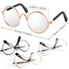 9 Pairs Doll Glasses Metal Wire Rim Clear Lens Eyewear Fabric Doll Dress Up Eyeglasses Mini Dolls Costume Accessories for 18 Inch and Other Item Dolls (9 Pcs 3.14 Inch, Fit for 18 Inch Doll)