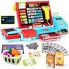 maysida 52PCS Toy Cash Register for Kids with Sound Music/Scanner/Microphone/Credit Card/Play Money, Pretend Learning Toy Kids Cash Register, Christmas Birthday Gift for Toddlers Girl Boy Age 3 4 5 6