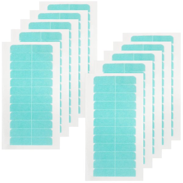 AEXHOT 120PCS Hair Extension Tape Tabs Double Sided Extension Tapes 4 x 0.8 cm Hair Extension Tape Wig Tape Beauty Tools for Replacement Wig Adhesives, Easy to Use (Blue)