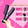 Allegro Comb 1004 Wide Teeth Detangling Combs For Women, Stylists, Curly Hair Teasing Comb Mens Comb 2 Piece (Black)