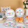 Naozinebi 48PCS Thank You Plates We Appreciate You Party Supplies Appreciation Tableware Thankful Plate Disposable Paper Plate for Teacher Doctor Staff Congratulation Graduate Party Favors 6.7*6.7inch