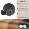 BARSDAR Straight Ponytail Extension - 26 Inch Long Straight Wrap Around Ponytail for Women Clip in Ponytail Hair Extensions Synthetic Brown Hair Pony Tails Hairpieces Daily - Dark Brown & Auburn