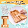 SummiDate Wooden Letter Piggy Bank| Piggy Bank for Boys Girls Toddler| Alphabet I Money Bank| Coin Bank Birthday Gift for Kids|Birthday Gift for Kids (I)