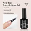 beetles Gel Polish Gel No Wipe Base Coat,15ml for Gel Nail Polish Soak Off LED Nail Lamp Gel Base Coat Upgraded Formula Long-Lasting DIY Home and Nail Salon