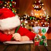 LOKIPA 200 Pcs Christmas Cellophane Treat Bags, Xmas Clear Cello Gift Bags Candy Goodies Bags with Twist Ties for Christmas Party Supplies