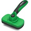 Swihauk Self Cleaning Slicker Brush for Dogs & Cats, Skin Friendly Grooming Cat Brush, Dog Brush for Shedding, Deshedding Brush, Hair Brush Puppy Brush for Haired Dogs, Pet Supplies Accessories, Green