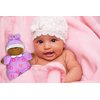 June Garden 9" My First Doll Hazel - Soft Plush Baby Doll with Rattle - Purple Outfit