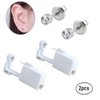 Self Ear Piercing Gun Disposable Body Piercing Kit With 3mm Ear Stud Safety Ear Piercing Gun Kit Tool (White)