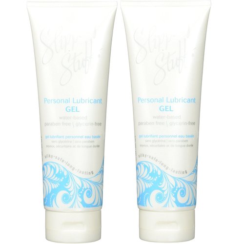 Water-based Silky Safe Longlasting Personal Lubricant GEL by Slippery Stuff aESCtM, 2 Pack (8 oz)
