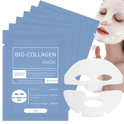 lisade Bio Collagen Mask, Deep Hydrating Overnight Face Mask, Face Mask Deep Collagen Anti Wrinkle Lifting Mask Firming and Repair 2boxes