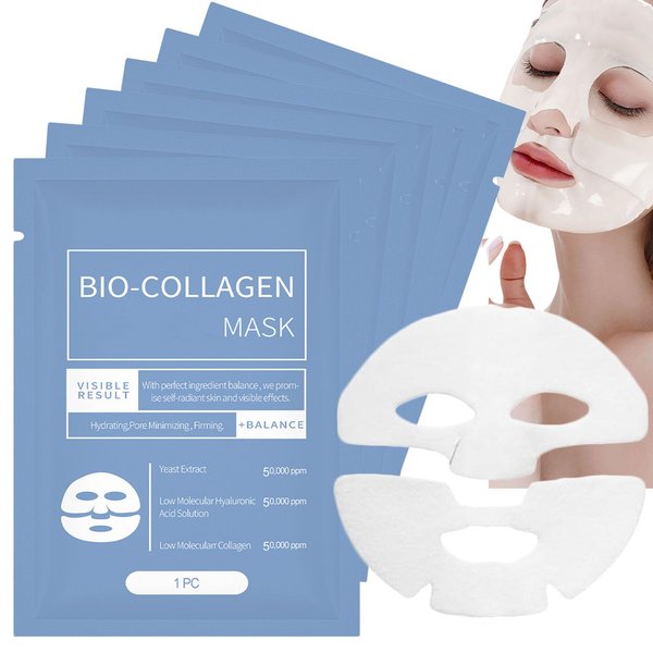 lisade Bio Collagen Mask, Deep Hydrating Overnight Face Mask, Face Mask Deep Collagen Anti Wrinkle Lifting Mask Firming and Repair 2boxes