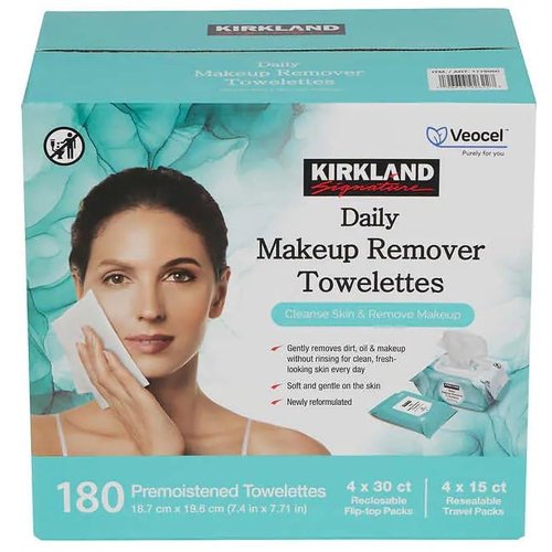 Generic Kirkland Signature Daily Makeup Remover Towelettes, 180-count